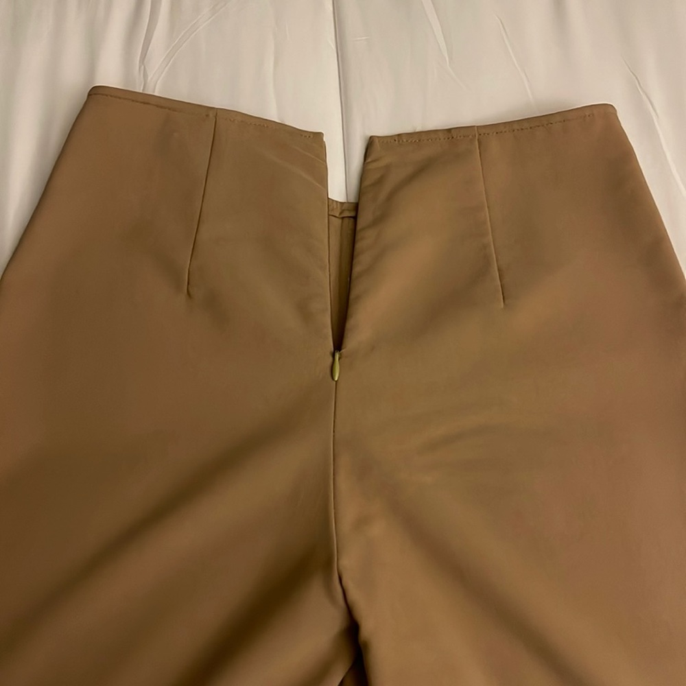 Camel color wide leg pants